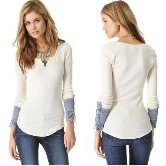 Free People Tops - Free People | Kyoto Cuff Patchwork Thermal